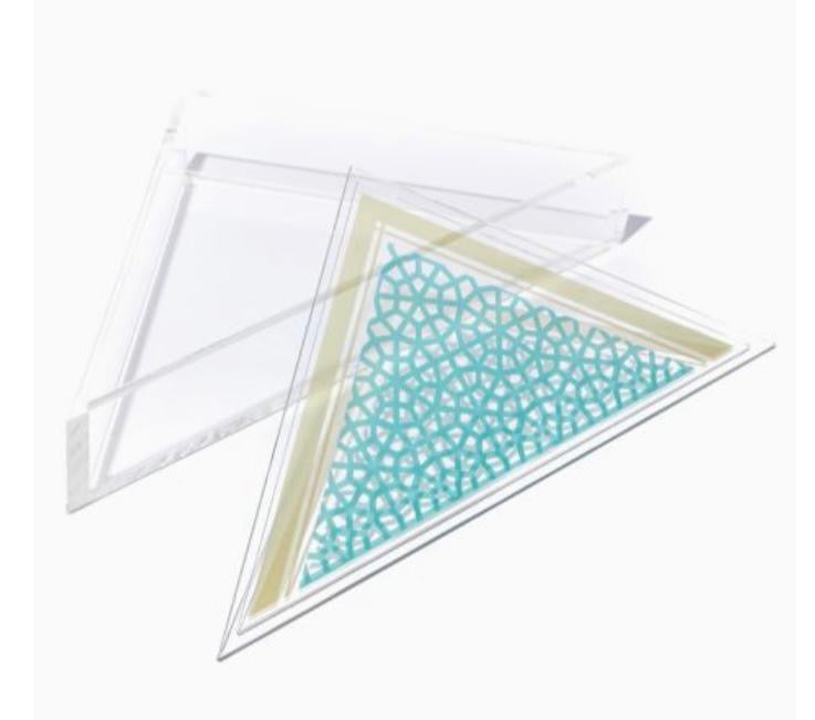 Ramadan pattern Triangle Box in blue and gold