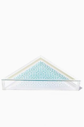 Ramadan pattern Triangle Box in blue and gold